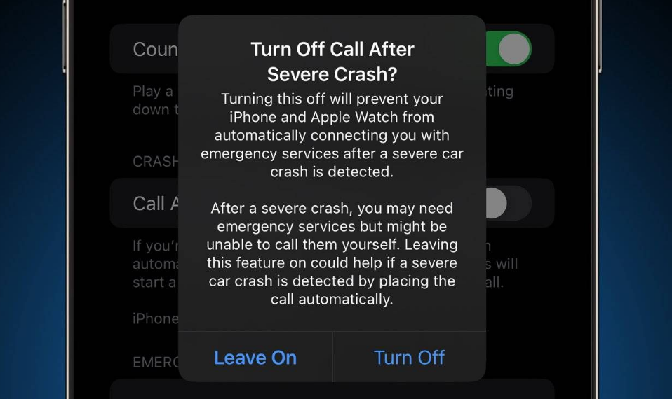 万秀苹果14维修分享 iPhone 14 和 Apple Watch 上关闭崩溃检测 